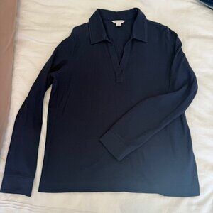 Excellent Condition Caslon Long Sleeve Knit Johnny Collar Top. Women's. Large
